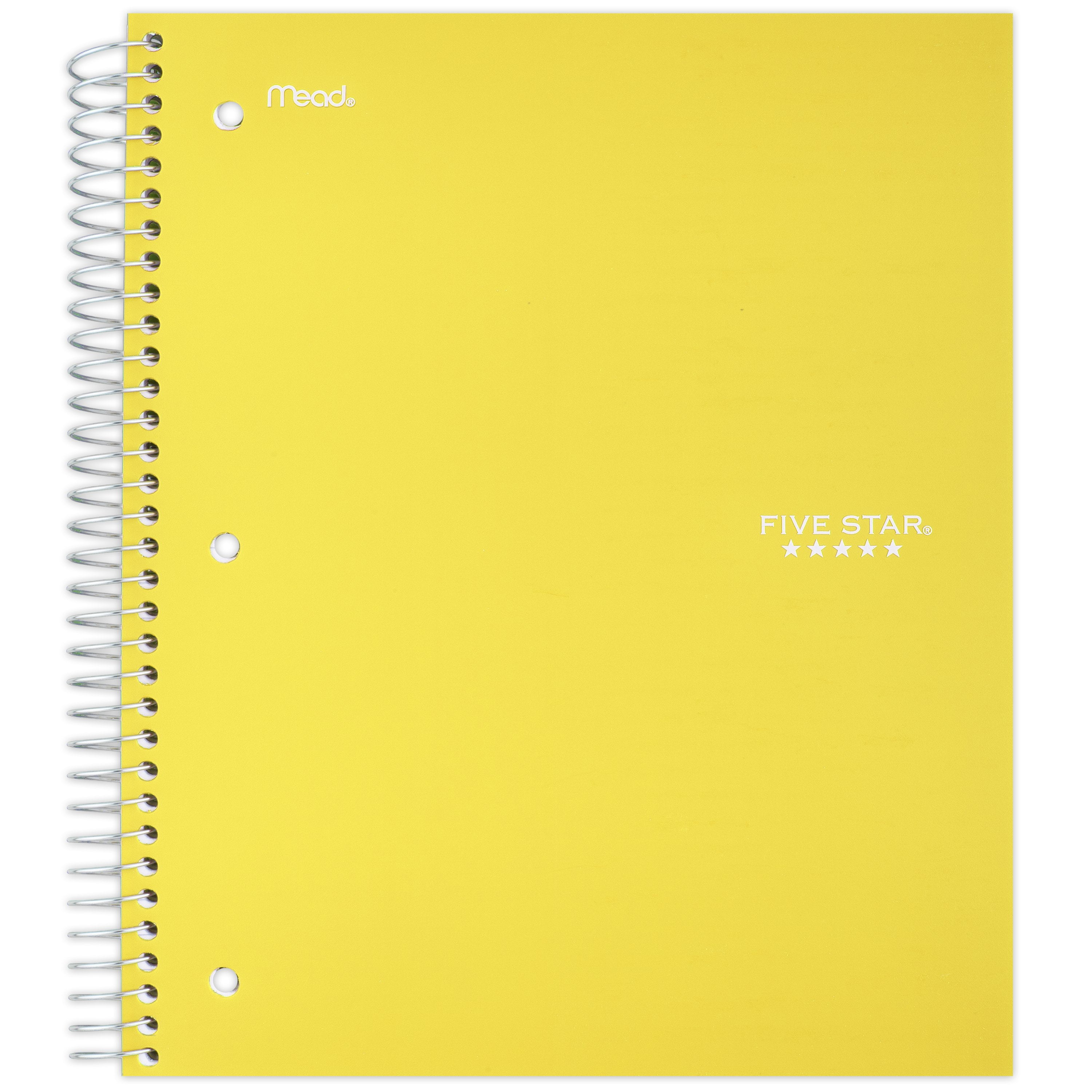 Five Star Wirebound Notebook, 3 Subject, College Ruled, 11