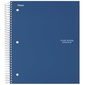 Five Star Spiral Notebook Plus Study App 5 Subject College Ruled 8 12 x 11 Sky