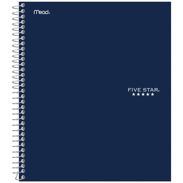 Five Star Wirebound Notebook, 5 Subject, Wide Ruled, 10 1/2