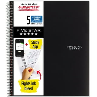 Five Star Reinforced Filler Paper Plus Study App, College Ruled, 8.5 x  11, 80 Sheets/Pack (170102-WMT) 