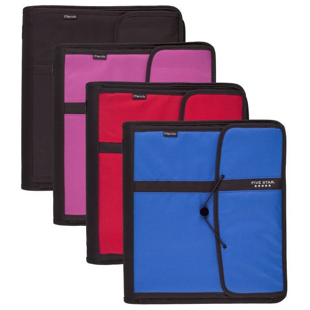 TOM FORD Five Star Zippered Binder Filer, 8 1/2" x 11", 2" Rings, Assorted Colors