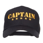 Five Stars Captain Embroidered Cap - Black OSFM