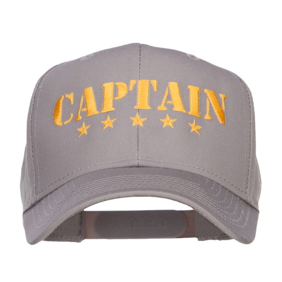 Five Stars Captain Embroidered Cap - Grey OSFM