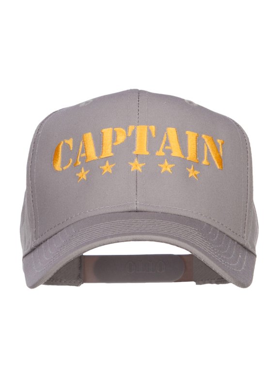 Five Stars Captain Embroidered Cap - Grey OSFM