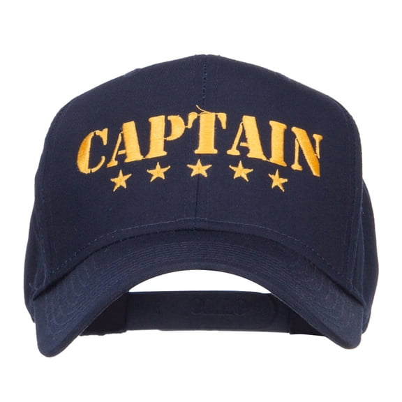 Five Stars Captain Embroidered Cap - Navy OSFM