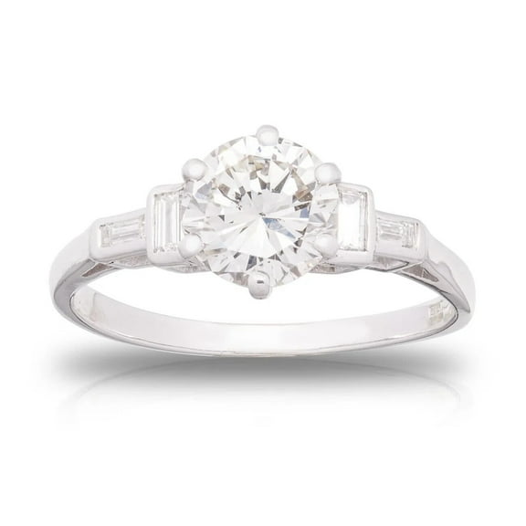 Five Stone Diamond Promise Ring For Her 2.2 Ct Simulated Diamond 14K White Gold Over