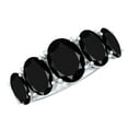 thumbnail image 1 of Rosec Jewels Five Stone Ring for Women - Oval Shape Black Onyx Ring - AAA Quality, 925 Sterling Silver, US 4.00, 1 of 9