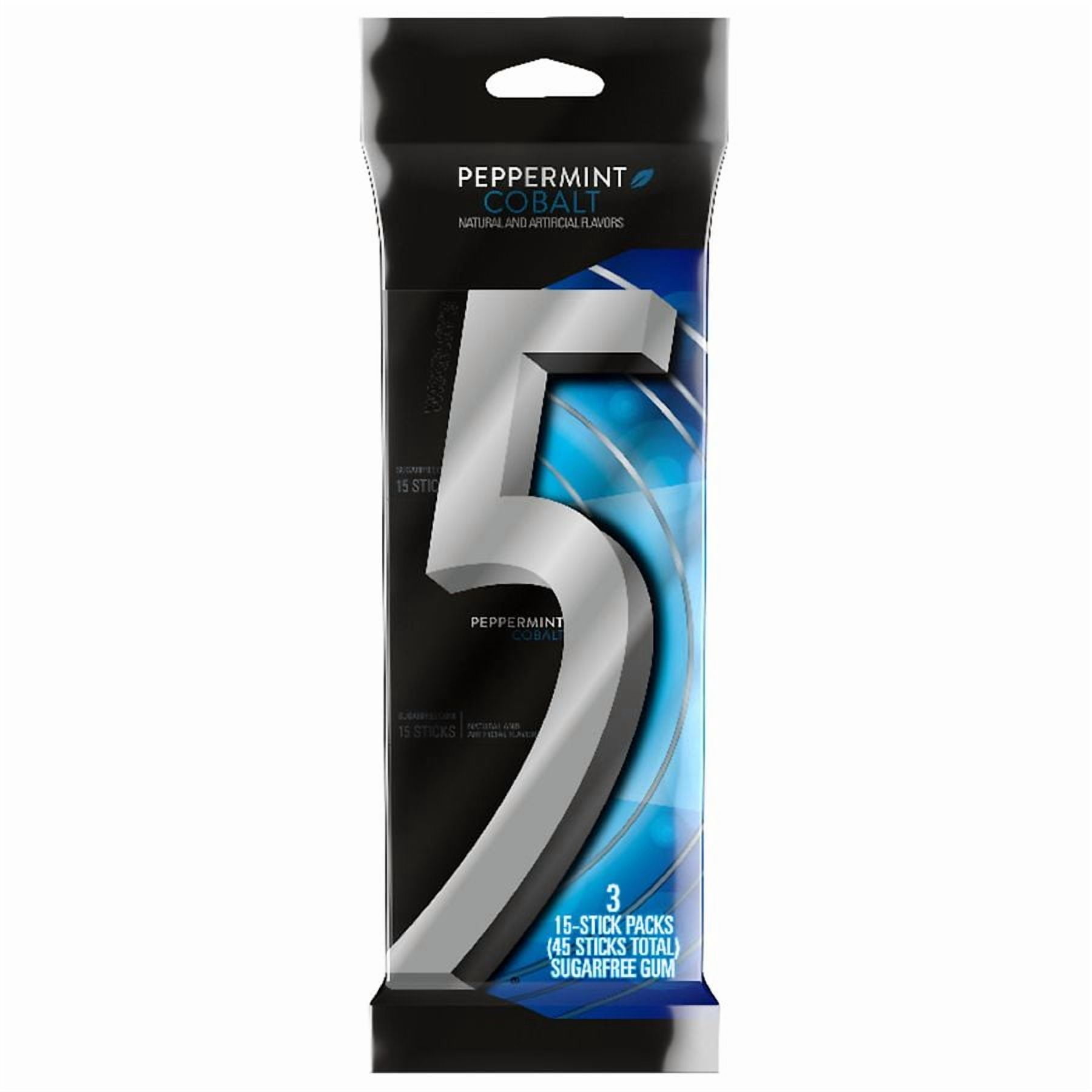Five Sugar Free Gum Peppermint Cobalt15.0ea x 3 Each Pack of 2