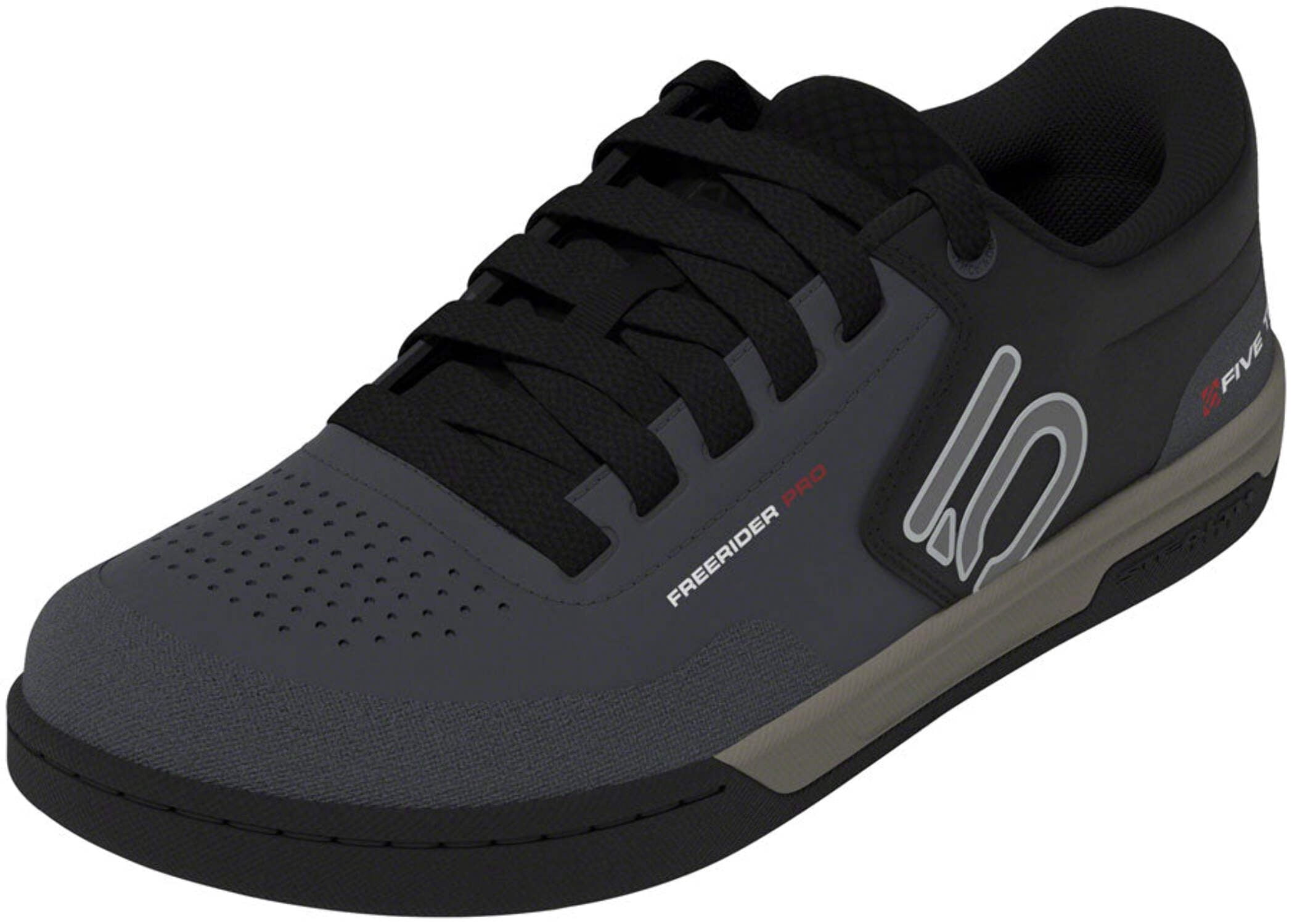 Five Ten Freerider Flat Shoes - Men's Core Black / Red 12.5