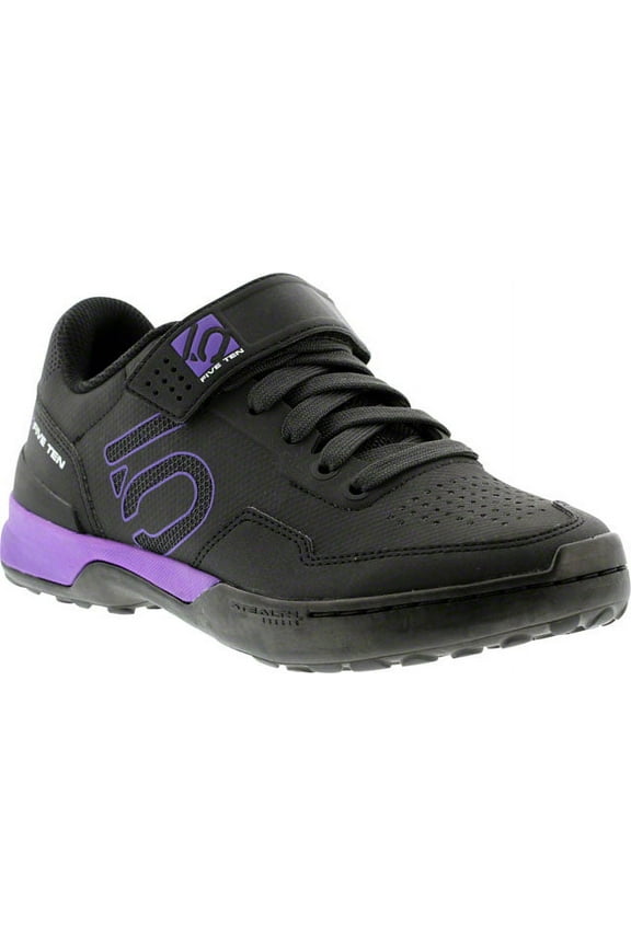 Kestrel Lace Women's Clipless Shoe: Black Purple 5