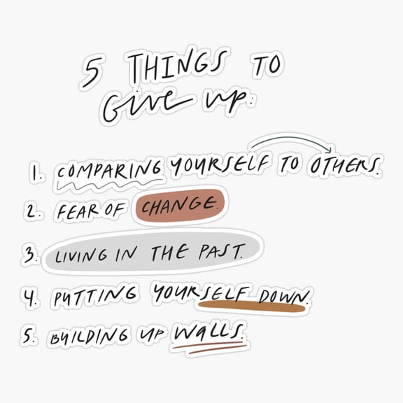 Five Things To Give Up Sticker