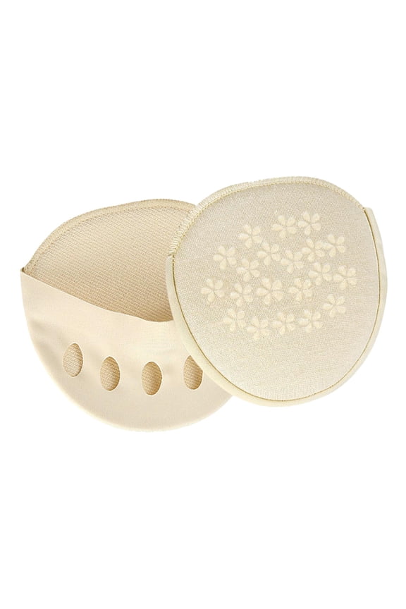 Five Toe Forefoot Pads, Absorbs Shock Soft Reusable Non Slip Friction Half Insoles Invisible Socks Toe Separator Beige