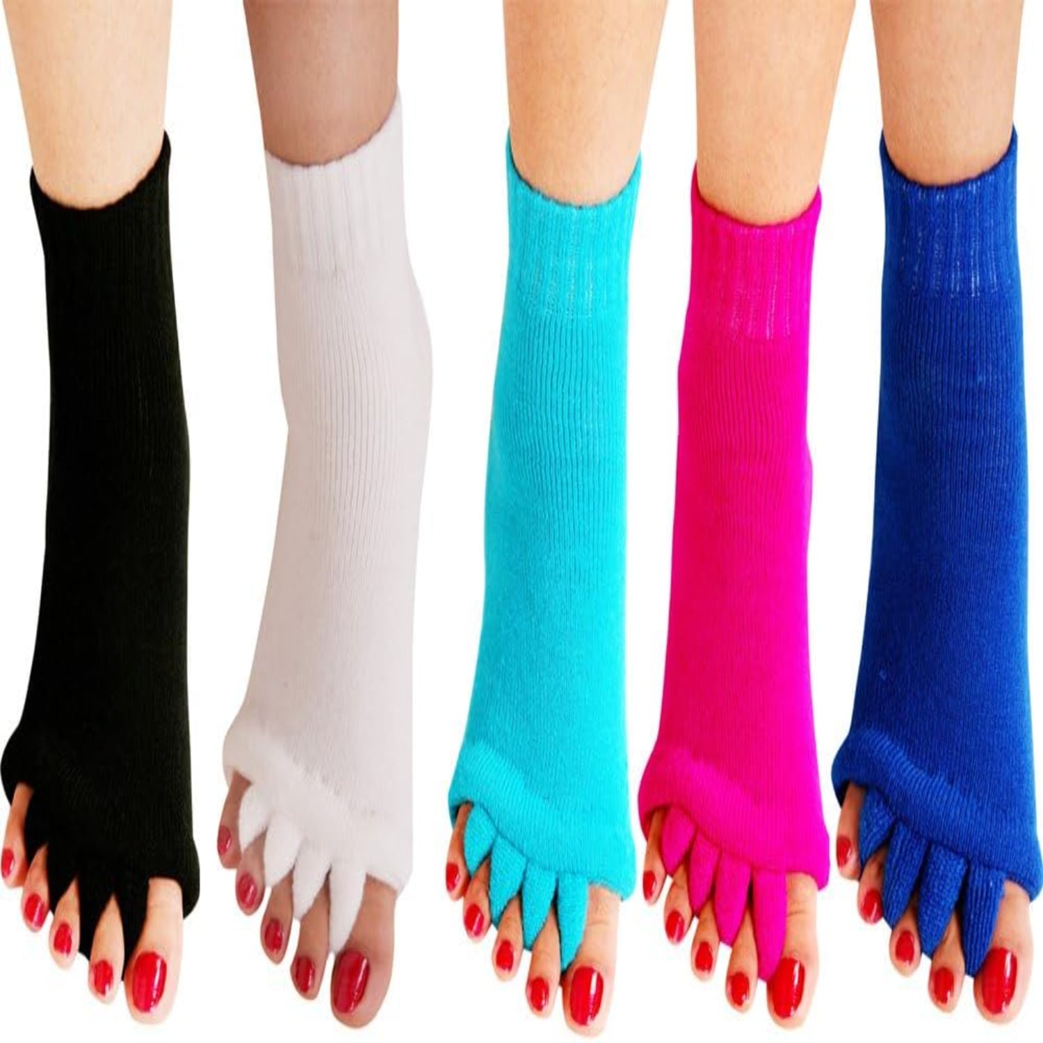 Five Toe Separator Socks Alignment Pain Health Massage Socks Prevent ...