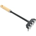 thumbnail image 1 of Five-Tooth Mini Garden Rake Hand Tool for Soil Loosening and Garden Cleaning, Small Gardening Rake for Plant Care, 1 of 6