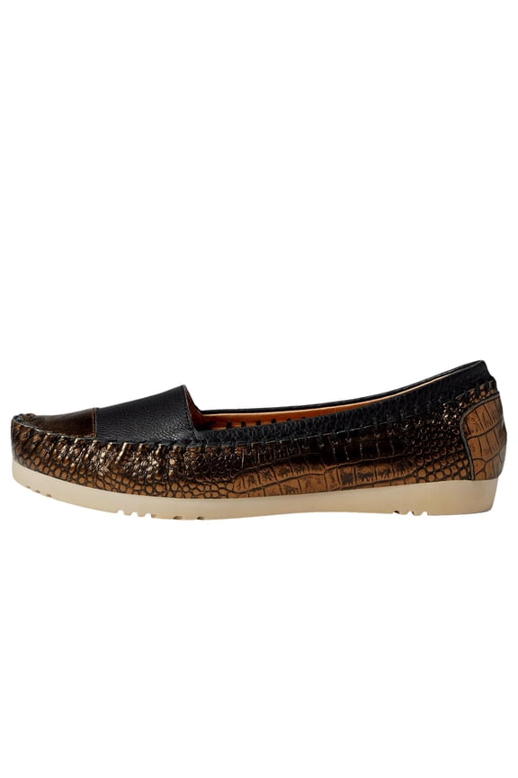Fabulous Copper Black Croc Leather  FABULOUS-COPBLK Women's Size 7.5