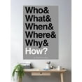 thumbnail image 1 of Five W Of Journalism Poster Wall Art, Modern Wall Decor For Living Room Bedroom, 16x24 UNFRAMED, 1 of 3