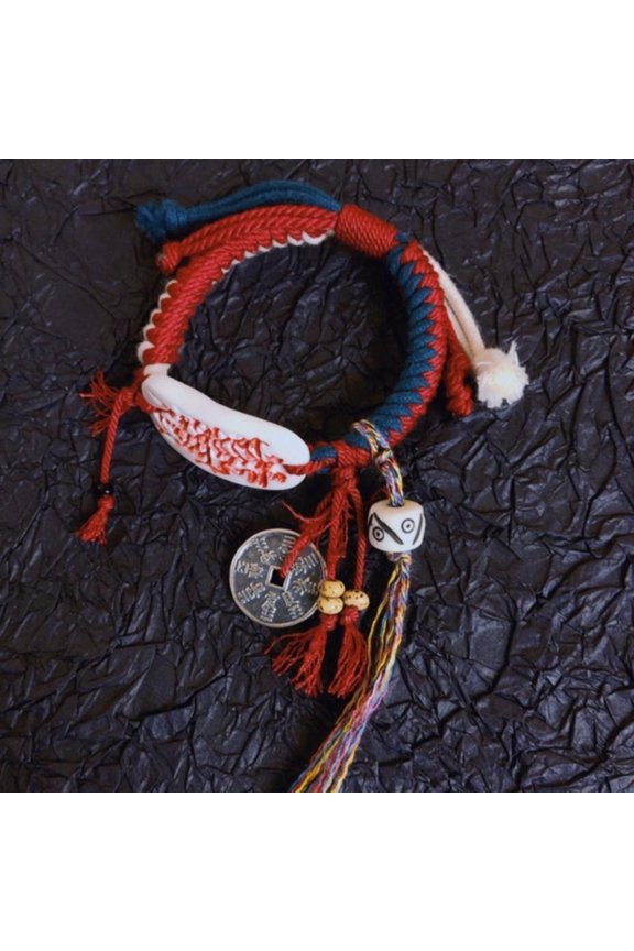 Five Way God of Wealth Bracelet Spiritual Amulet Mountain Ghost Charm Hand Card Style Wealth Accessory