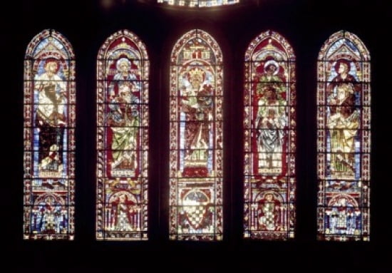Five Window Stained Glass Stained Glass Chartres Cathedral France Canvas Art - (24 x 36)