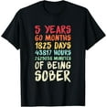 thumbnail image 1 of Five Years Clean Addiction Recovery 5 Years Sober T-Shirt, 1 of 3