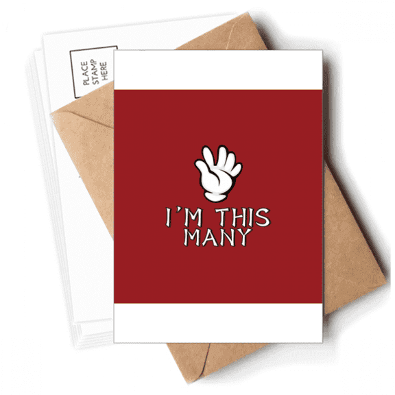 Five Years Old Numbers Art Deco Fashion Postcards Envelopes Blank Note Cards Mailing