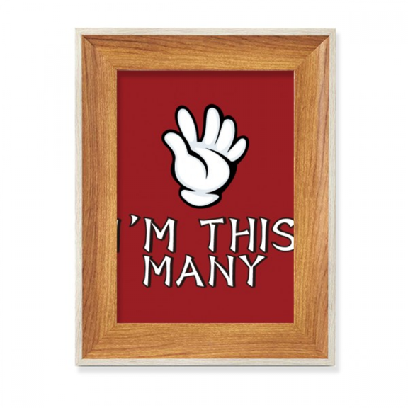 Five Years Old Numbers Desktop Wooden Photo Frame Display Picture Art Painting Multiple Sets