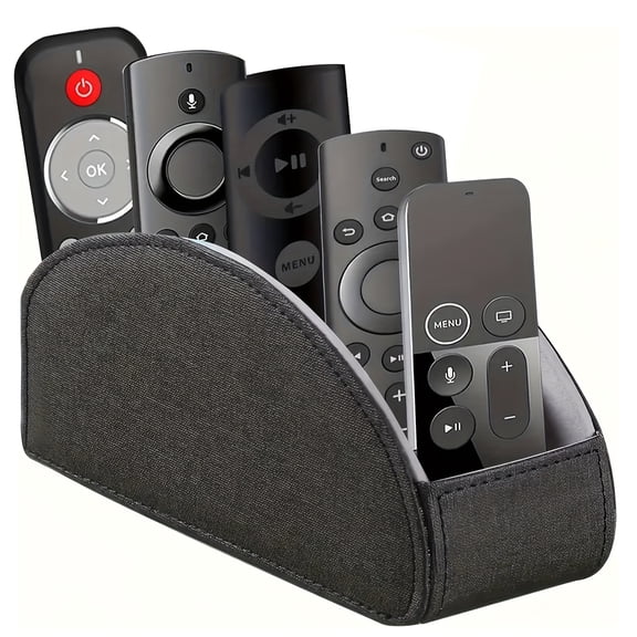 Five-compartment remote control storage box, PU leather multi-functional desktop storage box/remote control holder/pen holder/practical desktop organizer for various scenarios