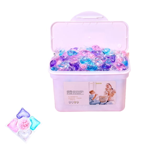 Five-in-One Laundry Pods, Powerful Cleaning with Long-Lasting Aroma, Convenient Slippery Capsules for Fresh and Clean Laundry, Multi-Use Laundry Detergent Pods
