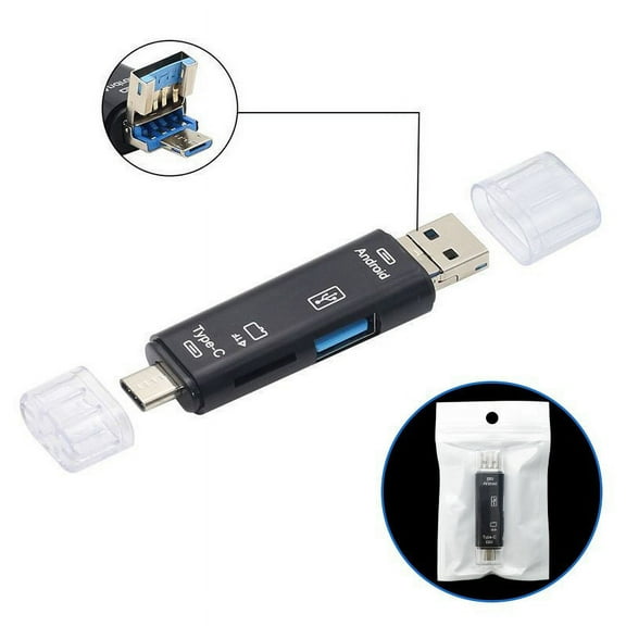 Five in one multifunctional TF card reader OTG type-c Android phone computer USB2.0 card reader