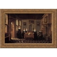 thumbnail image 1 of Five ladies in an interior.010 Alternate title(s)0 A Company in an Interior.020 24x18 Gold Ornate Wood Framed Canvas Art by Esaias van de Velde, 1 of 2