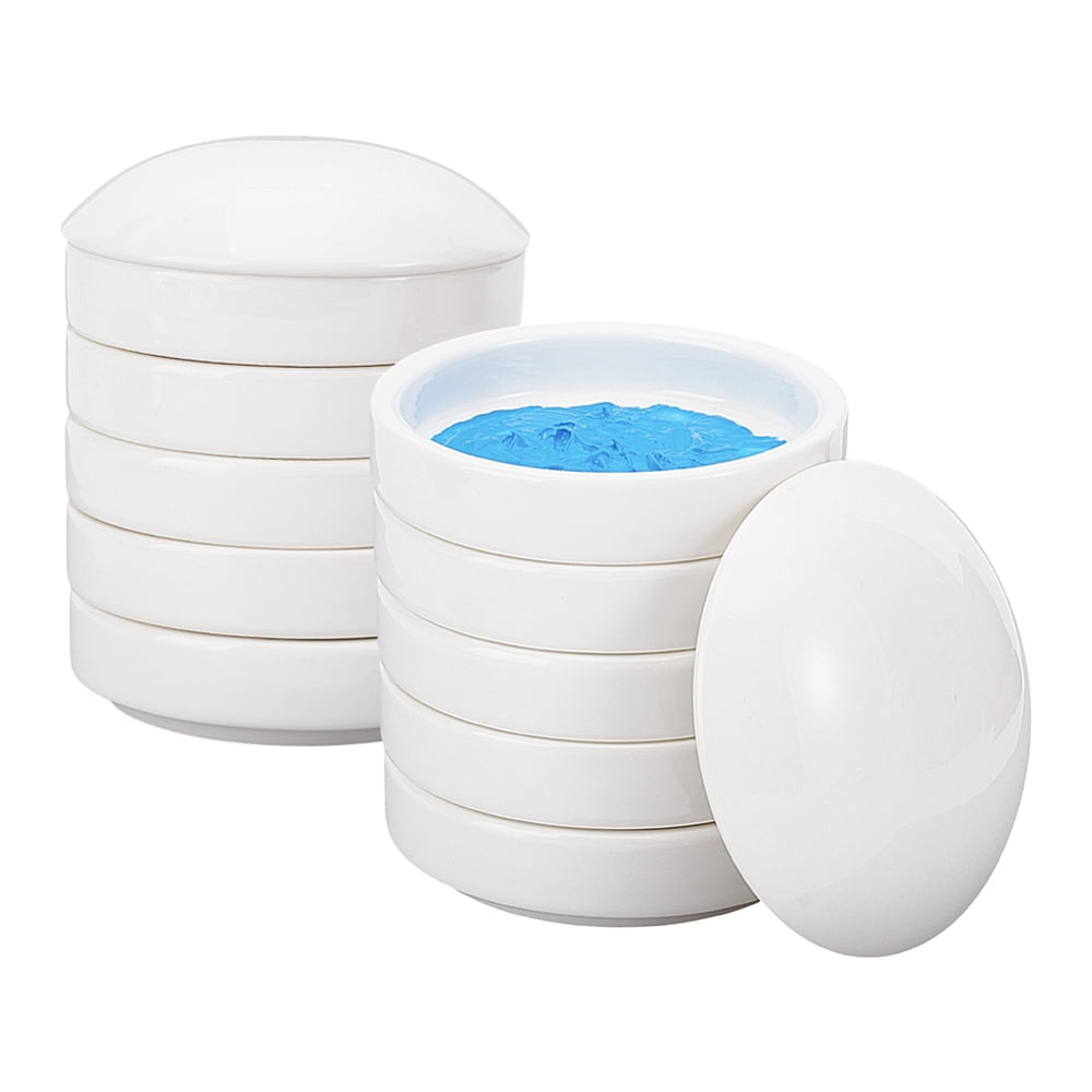 Five-layer Ceramic Ink Dish for Watercolor Mixing Palette Paint White 83x95mm diy