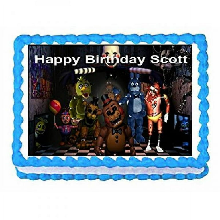 Five Nights at Freddy's Fnaf Party Edible Cake Image Cake Topper Frosting Sheet
