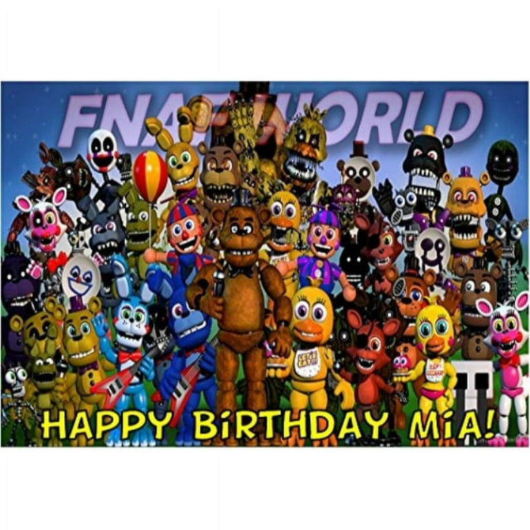 Five Nights at Freddy's World Party Edible Cake Image Cake Topper -7.5 inchx10 inch~ Pesonalized!