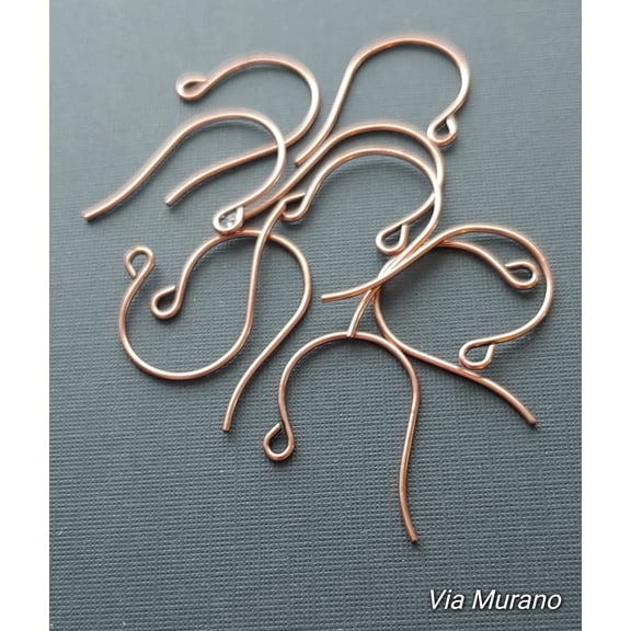 Five pairs of antique copper DuroPlate earwires approximately 15x27mm. French style earwires in antique copper plate. Made in USA.