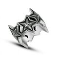 thumbnail image 1 of Mens Titanium Star Ring Polished Band Five Point Design, 1 of 6