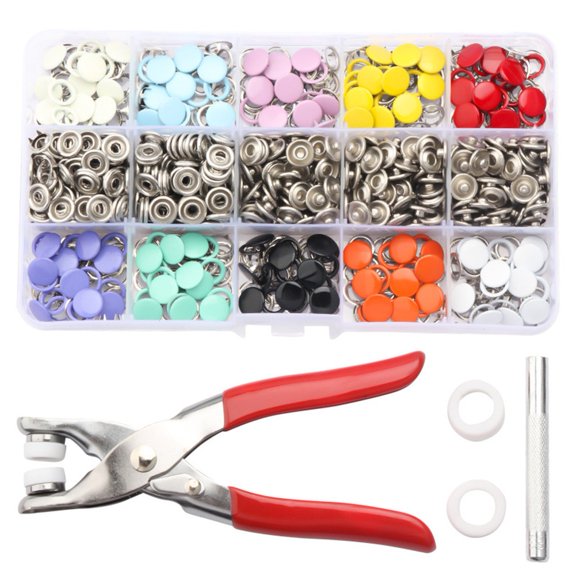 Five-prong buckle clip set, colorful metal buckles, suitable for baby clothes