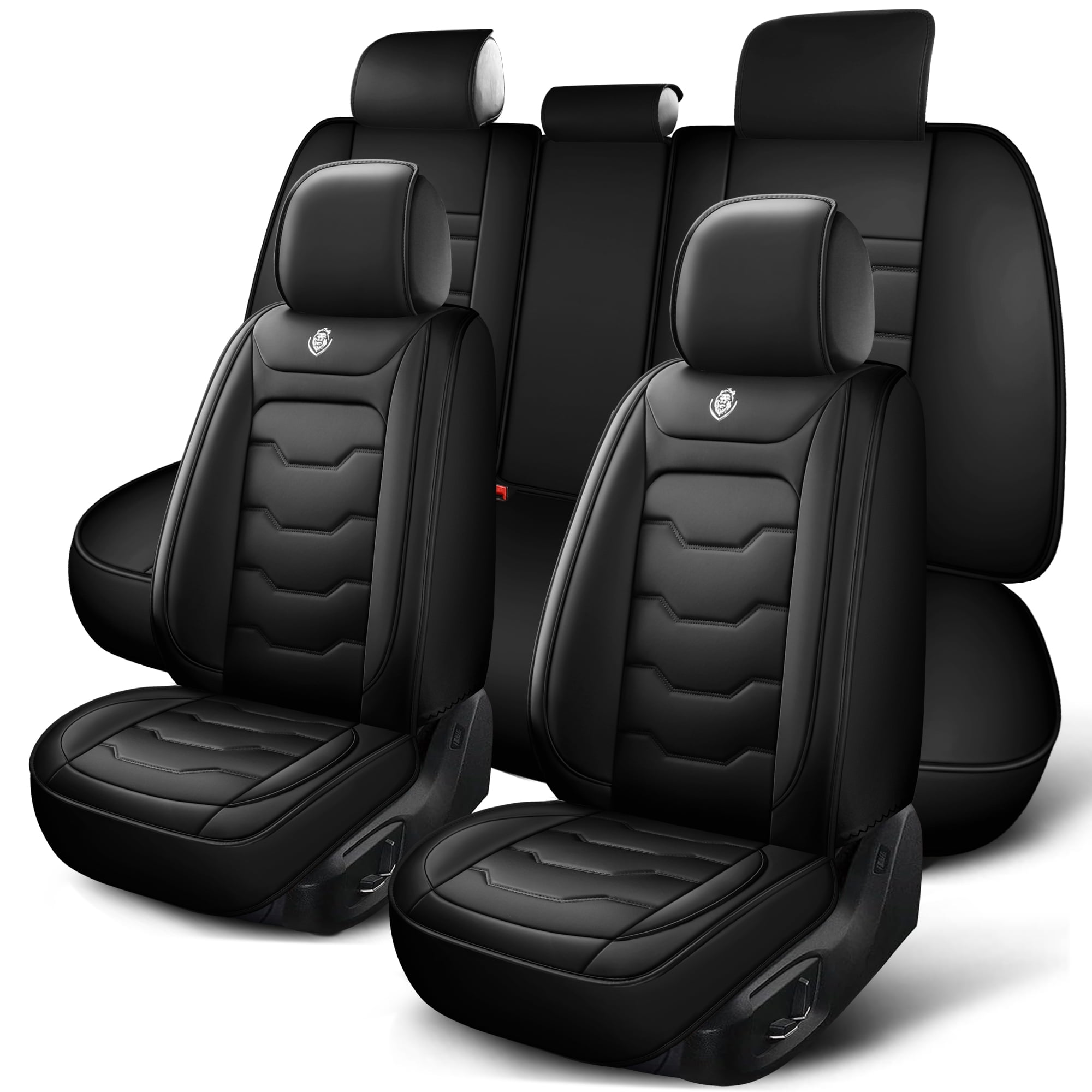 Five-seat car seat covers, universal size, waterproof and scratch-resistant, with all-round coverage, compatible with seat ventilation and heating.