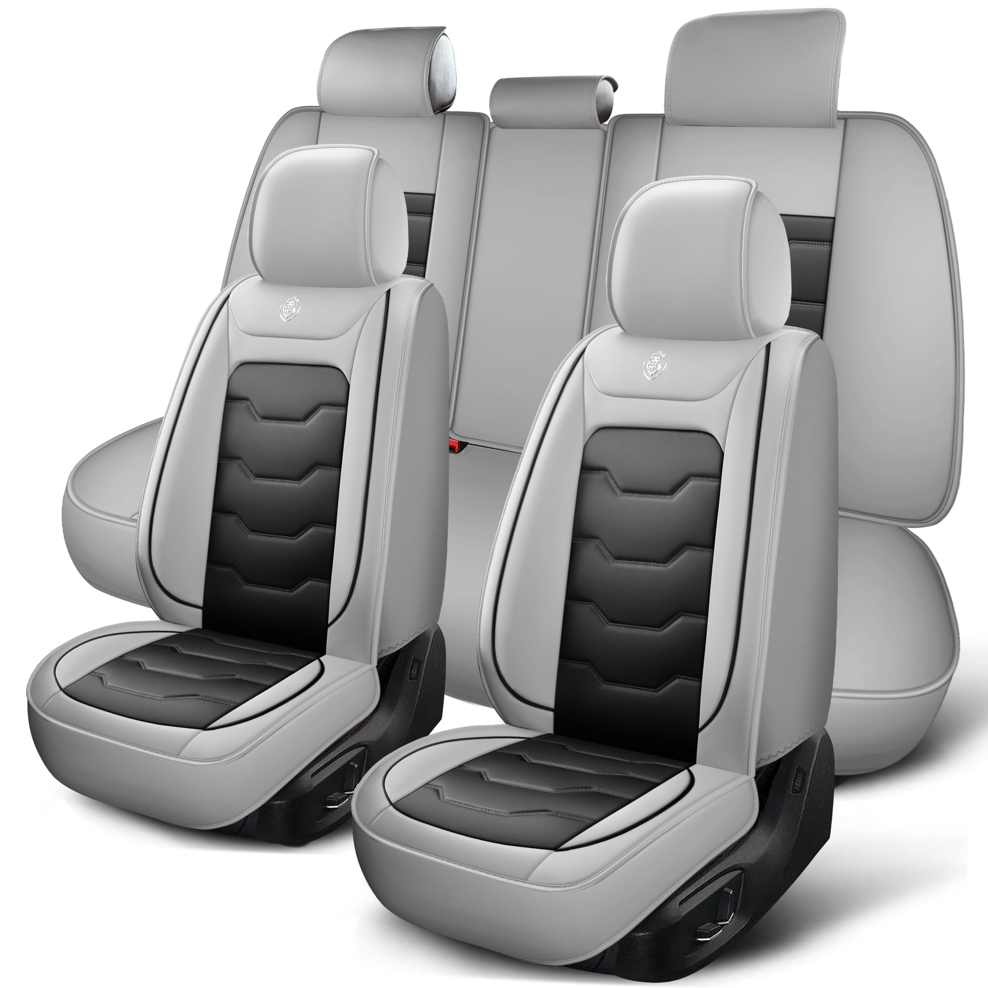 Five-seat car seat covers, universal size, waterproof and scratch-resistant, with all-round coverage, compatible with seat ventilation and heating.