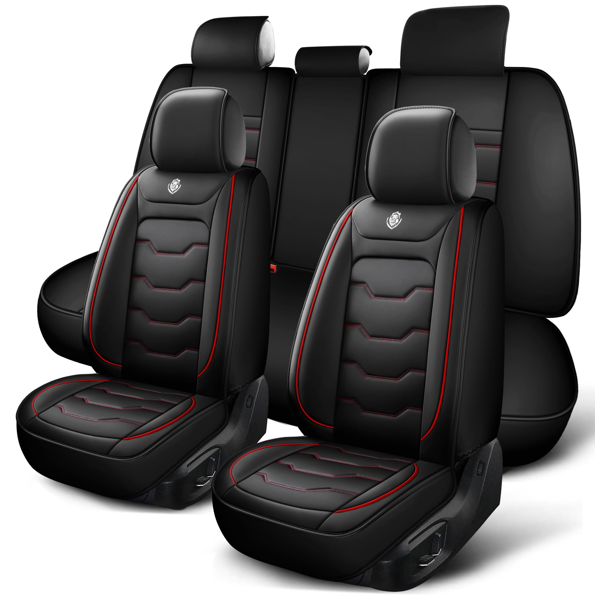 Five-seat car seat covers, universal size, waterproof and scratch-resistant, with all-round coverage, compatible with seat ventilation and heating.