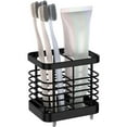 thumbnail image 1 of FiveBox Toothbrush Holders for Bathroom, Stainless Steel Electric Toothbrush Holder, Shower Tooth Brushing Toothpaste Organizer, Tooth Brush Counter Organization for Countertop, Shower, Sink, Black, 1 of 7