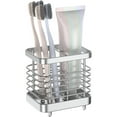 thumbnail image 1 of FiveBox Toothbrush Holders for Bathroom, Stainless Steel Electric Toothbrush Holder, Shower Tooth Brushing Toothpaste Organizer, Tooth Brush Counter Organization for Countertop, Shower, Sink, Silver, 1 of 7