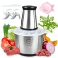 thumbnail image 1 of FiveBox Electric Food Processor, 12 Cup 2-Speed Mini Electric Food Chopper Powerful Meat Grinder with 2 Bi-Level Blades Stainless Steel Mincer for Kitchen, Vegetable, Onion, Garlic, Salad, Fruit,Nuts, 1 of 8