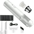 thumbnail image 1 of Handheld Vacuum Cordless, 19000Pa Brushless Car Vacuum Cleaner and Air Duster, Portable Hand Held Vacuum Rechargeable with Multi-Nozzles, Dust Busters for Car, Home, Pet Hair, Office, Keyboards,White, 1 of 7