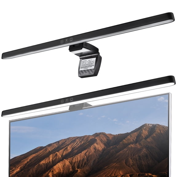 FiveBox Computer Monitor Lamp, Screen Monitor Light Bar No Glare Eye-Care USB Reading Monitor lamp, 20'' Touch Control USB Reading Desk Lamp with Stepless Dimming for Home Office Gaming