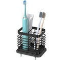 thumbnail image 1 of Toothbrush Holders with Water Absorbing Diatomite for Bathrooms, Electric Toothbrush Toothpaste Holder 2 Slots, Shower Tooth Brush Holder Bathroom Countertop Sink Caddy Sponge Organizers, Black, 1 of 7