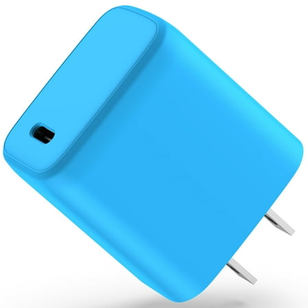 FiveBox USB C Charger Adapter, 20W Type-C PD Fast Charging Wall Charger Plug, Block Charger Plug Power Adapter USB C Brick Cube Box Compatible for iPhone 15 14 13 Pro Max, iPad, Tablet, Galaxy(Blue)