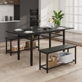 thumbnail image 1 of FiveWillowise MDF/Steel 3 Piece Dining Table Set, Black, 1 of 1