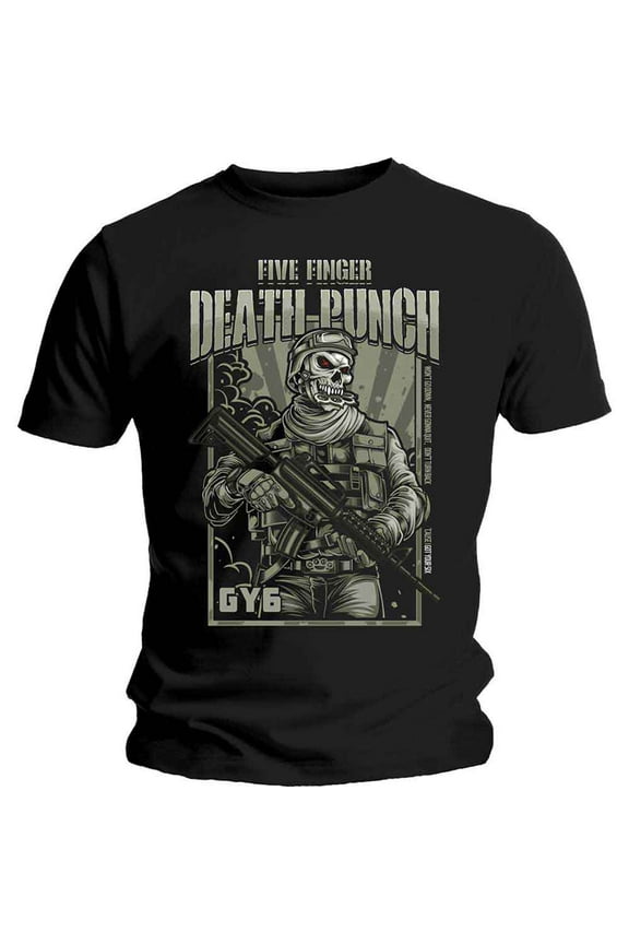 Fiver Finger Death Punch Men's War Soldier T-Shirt Medium | Officially Licensed Merchandise