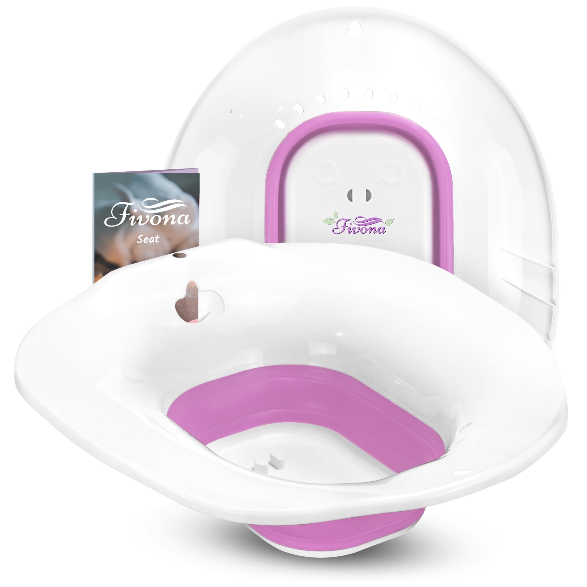 Fivona Foldable Sitz Bath Seat for Toilet Hemo Soak and Postpartum Soaking with Epsom Salt