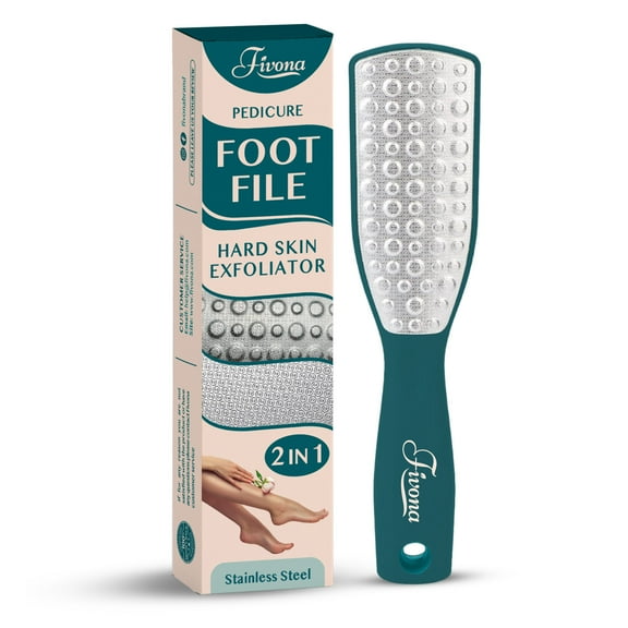 Fivona Professional Foot File - Callus Remover for Feet, Double Sided Foot Rasp for Dry Heels, Foot Scrubber Dead Skin Remover