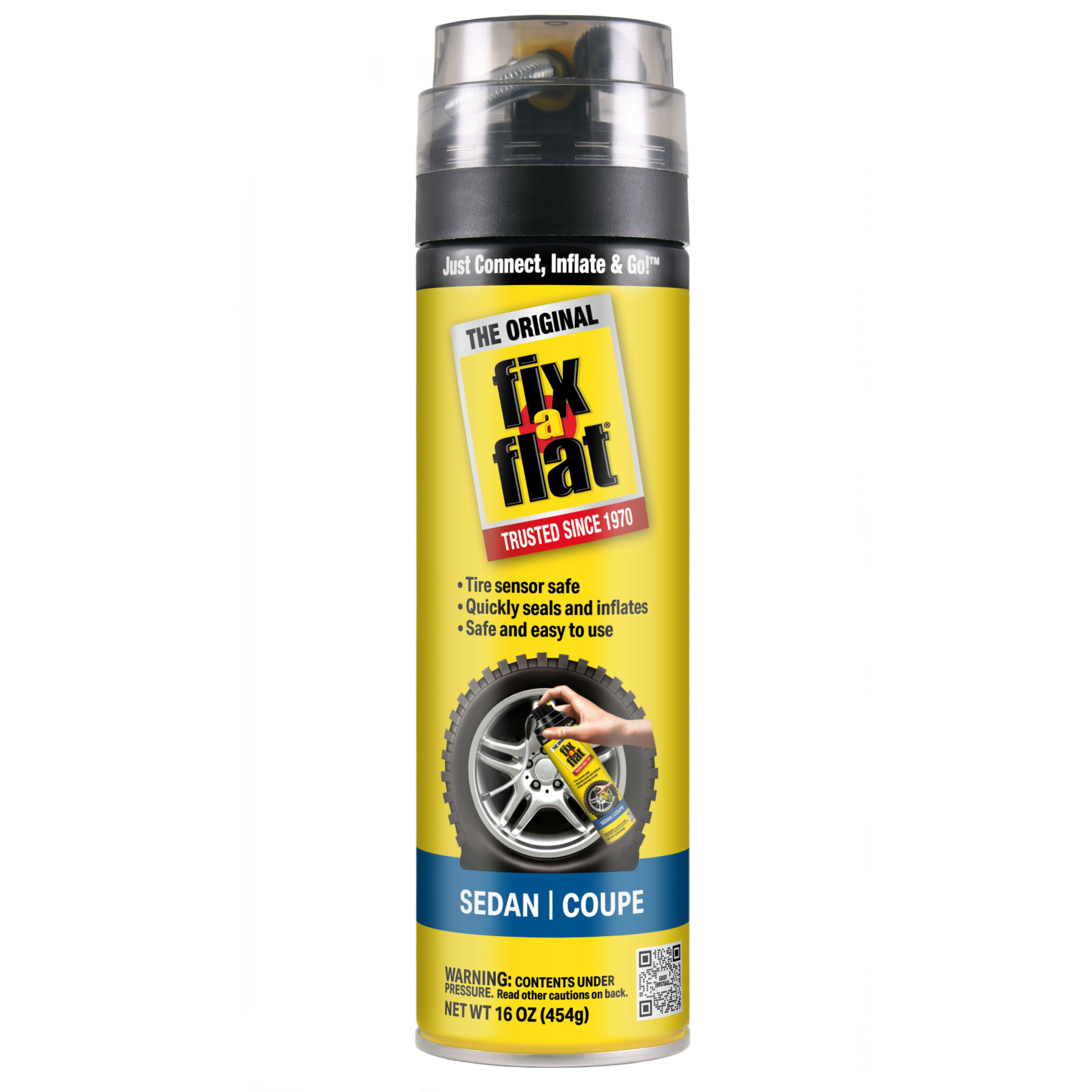 Fix-A-Flat Aerosol Emergency Flat Tire Repair and Inflator, for Standard Tires, Eco-Friendly Formula, Universal Fit for All Cars, 16 oz. (Pack of 1) - S60420 - image 1 of 9
